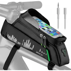 Rahmentasche für Fahrrad VAYOX VA0170 mit Handytasche SCHWARZ 1.5 LITER