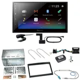 Pioneer DMH-A340DAB DAB+ Bluetooth Einbauset für Citroen C2 C3 Berlingo Jumpy