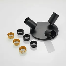 ARCCHIO Brinja, schwarz, rund, Ø 6 cm, 3-flg., GU10 - schwarz,