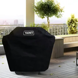 TAINO WABAYA 3+0 Grillabdeckung wetterfest Abdeckhaube Gasgrill Regenschutz Sonnenschutz Schwarz
