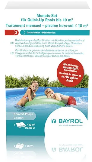 BAYROL Monats-Set Quick-Up Pool bis 10 m3 Desinfektionsgranulat-Kombination