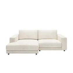 Jette Home Ecksofa in Feincord Sila ¦ weiß ¦ Maße (cm): B: 250 H: 85 T: 170.0