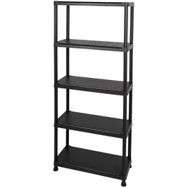 Curver Kunststoffregal 5 Böden 176x75x32 cm schwarz