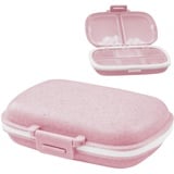 Zuiaso 1 x Tabletten-Organizer, 8 Fächer, Reise-Pillendose für Tasche, Geldbörse, tragbarer Medizin-Vitamin-Behälter, Rosa