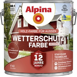 Alpina Wetterschutzfarbe deckend 4 l, schwedenrot