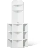 Vevor Eckschrank Aufbewahrungsschrank mit 6-stufiger Regalen Mehrzweckschrank (1626 mm Hohe) mit USB-Anschlüssen und Steckdosen und verstellbaren Regalen, Küchenschrank für Wohnzimmer Waschküche