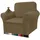luxuskollektion Sofaüberwurf Jacquard Stretch Hunde 1 Sitzer Khakigrün
