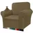 luxuskollektion Sofaüberwurf Jacquard Stretch Hunde 1 Sitzer Khakigrün