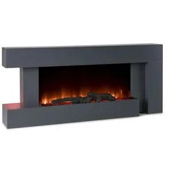 KlarsteinStudio Light & Fire 2 Smart Kamin 1000/2000W MDF WiFi-SteuerungAnthrazit