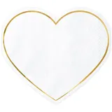 OEM Partydeco Herzservietten 14,5 X 12,5 Cm, 1 Packung Mit 20 Stück