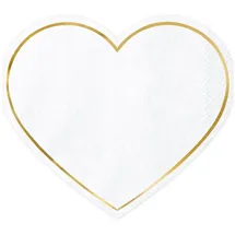 OEM Partydeco Herzservietten 14,5 X 12,5 Cm, 1 Packung Mit 20 Stück