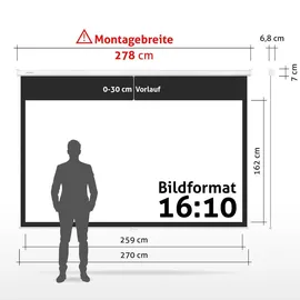eSmart Professional MIROLO Rollo Leinwand 259 x 162 cm (120") 16:10