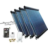 feueranker® Röhrenkollektor Solarpaket Vakuumröhrenkollektor HP22-4 14,44 m2 Flachdach Solar