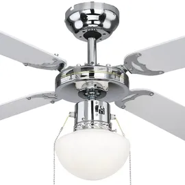 GLOBO Deckenventilator 106,6 cm Deckenventilator Silber