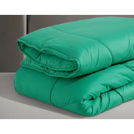 MY HOME Microfaserbettdecke MY HOME "Microlux, Bettdecke 135x200 cm, und Übergrößen bis 240x220cm", grün, B:155cm L:220cm, Bezug: 100% Polyester. Obermaterial: 100% Polyester.