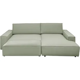 OTTO home Eckcouch Cord 2-Sitzer + 3-Sitzer hellgrün
