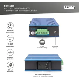 Digitus Industrial DN-651135 4+1 Port Gbit Ethernet PoE