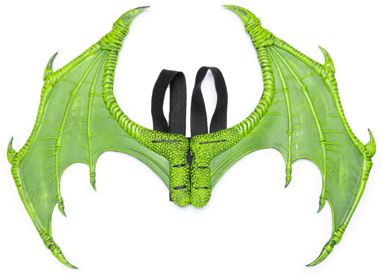 Drachenflügel Kinder 31x47 cm Schaumstoff Gummi grün - Great Pretenders - Breite Gummibänder, fördert Fantasie, 3-8 Jahre