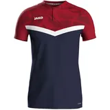 Jako Iconic Poloshirt 901 marine/chili rot XL