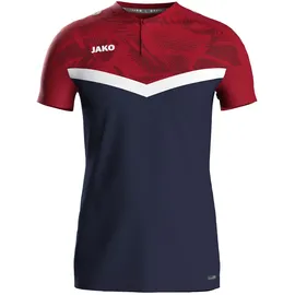 Jako Iconic Poloshirt 901 marine/chili rot XL