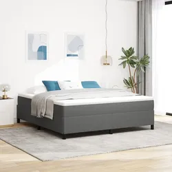 Bettgestell Hellgrau 180x200 cm Cord-Stoff