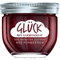 Glück Fruchtaufstrich Himbeere 30% weniger Zucker 230G