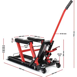 Wiltec Hebebühne Metall rot 680 kg