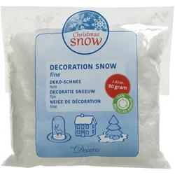 Kunstschnee - Beutel - recycelter Kunststoff - 80g - fein - weiß