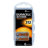 180 x Duracell ActivAir Typ 312 Hörgerätebatterien 30 x 6er Stück 1,45V Braun