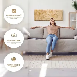 marwona Marmor Infrarotheizung 800 Watt inkl. Digitalthermostat I Energiesparende Infrarot Wandheizung I 5 Jahre Garantie I Made in Germany I Lymonit