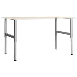 vidaXL Tischgestell Metall 85x(69-95,5) cm Grau