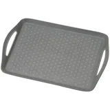 KESPER |Serviertablett, Material: Kunststoff, Maße: B 45,5 x T 32 x H 4,5 cm, Farbe: Grau | 77207