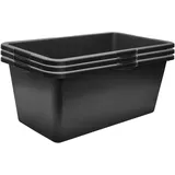 Garronda Mörtelwanne 3 Pack 60 L Rechteckig Mörtelkübel Kunststoffwanne – stabile Maurerkübel aus recyceltem PE Mörtelkasten für Beton, Garten oder Werkstatt GD-0169