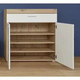 trendteam Amanda 91 x 97 x 38 cm asteiche/weiß HG