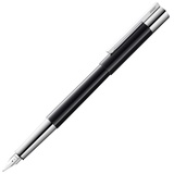 Lamy scala Füllhalter 079 - Füller mit polierter Glanzlackveredelung in der Farbe Schwarz / 14 kt. Goldfeder, partiell platiniert - Federstärke B