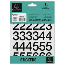 Exacompta Selbstklebezahlen 0-9 30 mm schwarz