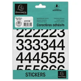 Exacompta Selbstklebezahlen 0-9 30 mm schwarz