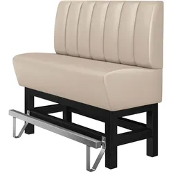 Gastro Hochbank | Creme | B:H 120 x 133 cm | Gestreift | Leder | Bistro Hochbank, Thekenbank