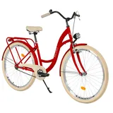 Milord Komfort Fahrrad Damenfahrrad Retro Citybike, 28 Zoll, Rot, 1 Gang - Rot