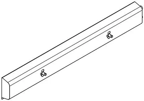 KWC Aquarotter Armatureneinheit, Edst., W.-Mont., 2 Waschplätze, 1200 mm, Wasser rechts, 2030070851 2030070851