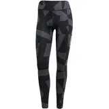 adidas Damen, Tight Terrex Multi Printed, Tights, Carbon/Black/Black/Black, 6