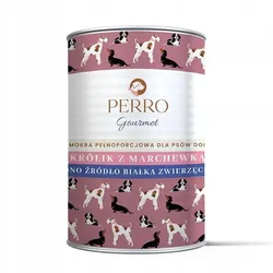 PERRO Gourmet Kaninchen mit Karotten 400g Monoproteinfutter für ausgewachsene Hunde