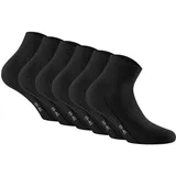Rohner Socks Rohner Basic Unisex Quarter Socken, 6er Pack - Sneaker Plus, Baumwolle Schwarz 39-42