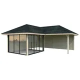 Palmako Pavillon Bianca 24,9 m2 Set 212 Slide - 28 mm transparent tauchgrundiert