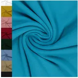 MAGAM-Stoffe Stoff "Noah", Bündchenstoff Feinstrick uni einfarbig ÖKO-TEX Meterware ab 50cm blau