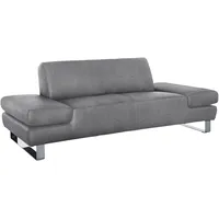 2-Sitzer W.SCHILLIG "taboo" Sofas Gr. B/H/T: 202cm x 76cm x 91cm, Flachgewebe S22, mit Armlehnenverstellung, grau (steel s22) mit Normaltiefe, inklusive Armlehnenverstellung