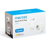 meross Smart Steckdose funktioniert mit Apple HomeKit, meross WLAN Steckdose, Intelligent Stecker, kompatibel mit Siri, Alexa, Google Assistant und SmartThings, kein Hub erforderlich, 16 A, 2,4 GHz, 2pcs