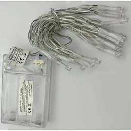 ChiliTec LED Lichterkette 2Meter 20 LEDs I Batterie Betrieb 3X AA Mignon I Dekoration für Tisch Pflanze Regal I Warmweiß