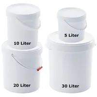 Wilai 5 Liter Kunststoffeimer Plastikeimer Eimer mit Deckel und