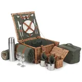 Red Hamper FH122 Picknickkorb aus Weidengeflecht, für 2 Personen, Grün